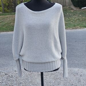 bebe Gray Crew Neck Sweater